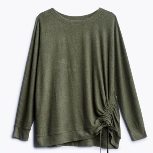 Market & Spruce Tops - NWT Market & Spruce Drawstring Detail Long Sleeve Brushed Knit Top Sz. 2X